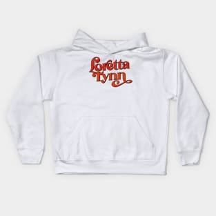 Loretta Lynn / 70s Style Country Fan Design Kids Hoodie